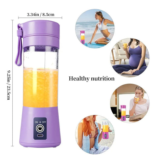 6-Blade Portable Juicer Mixer Blender | Rechargeable Bottle Juicer for Smoothies, Juices & Cold Coffee – CocoKart™