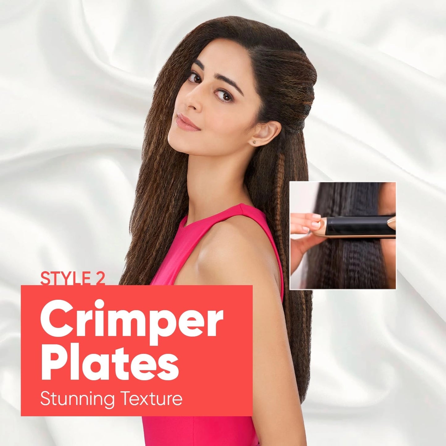 3-in-1 Hair Styler for Women | Straightener, Curler & Crimper with Ceramic Plates | Quick Heat-Up, Travel-Friendly (Gold-Black) – CocoKart™