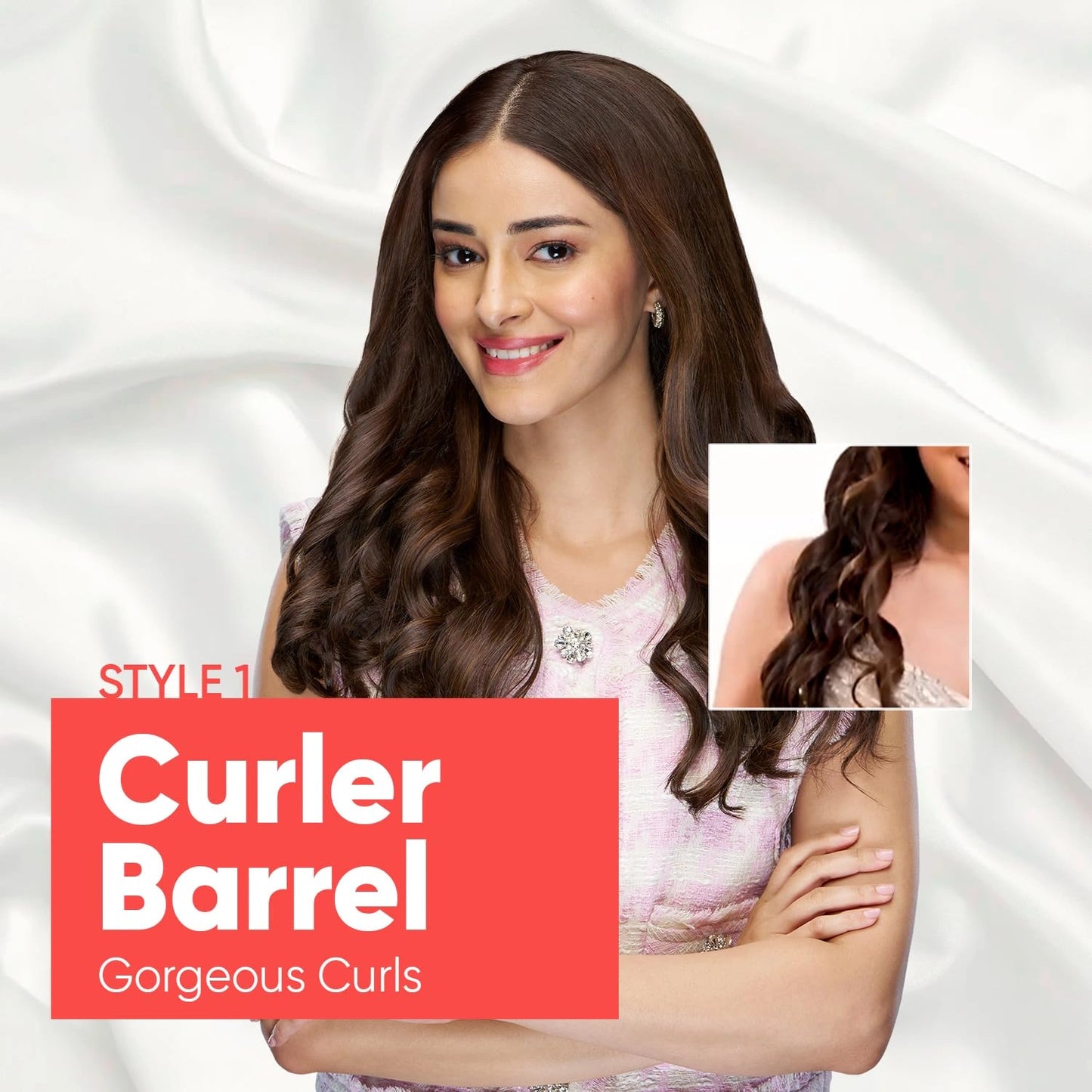 3-in-1 Hair Styler for Women | Straightener, Curler & Crimper with Ceramic Plates | Quick Heat-Up, Travel-Friendly (Gold-Black) – CocoKart™