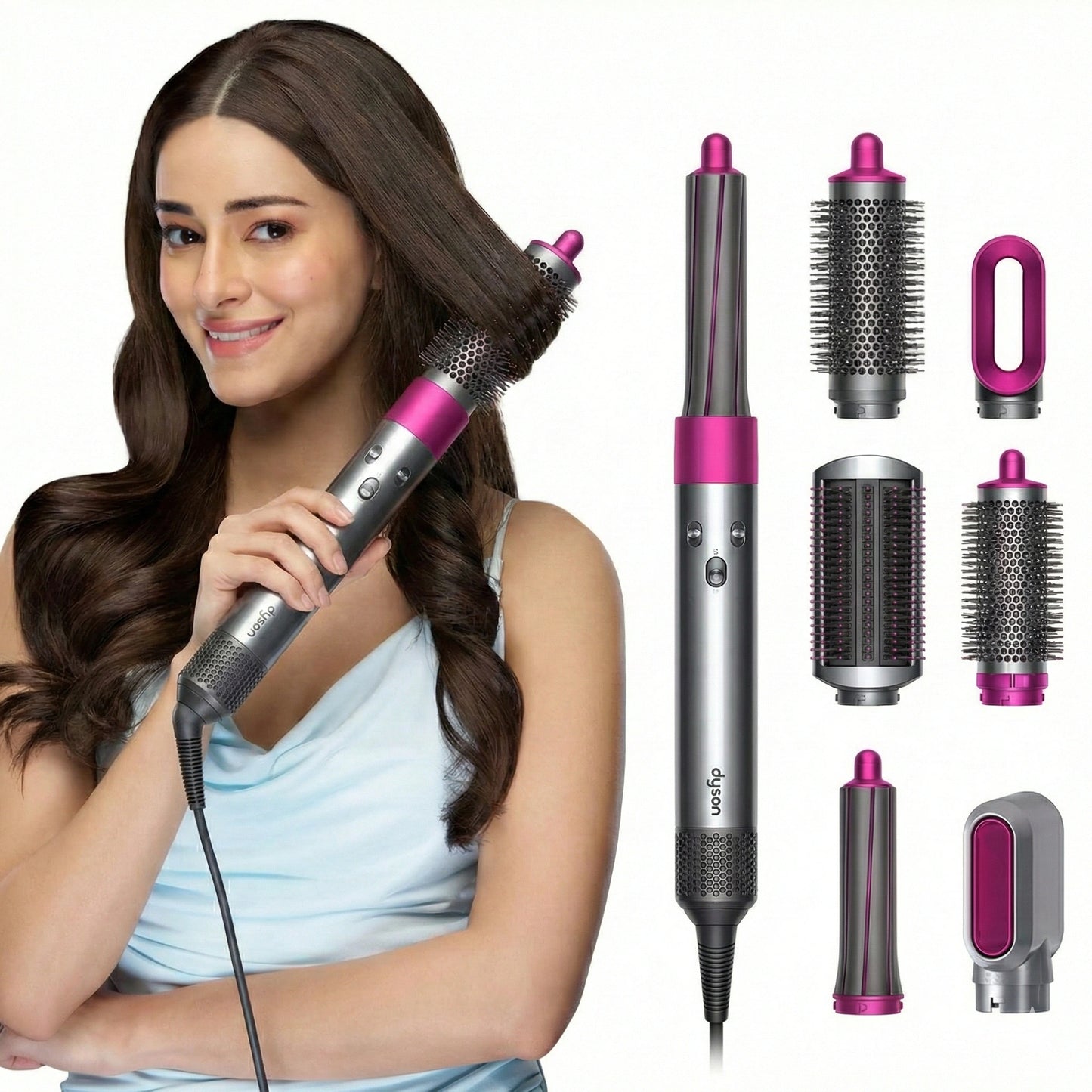 5-in-1 Hair Dryer Brush Set | Hot Air Styler with Detachable Heads for Drying, Straightening, Curling & Combing