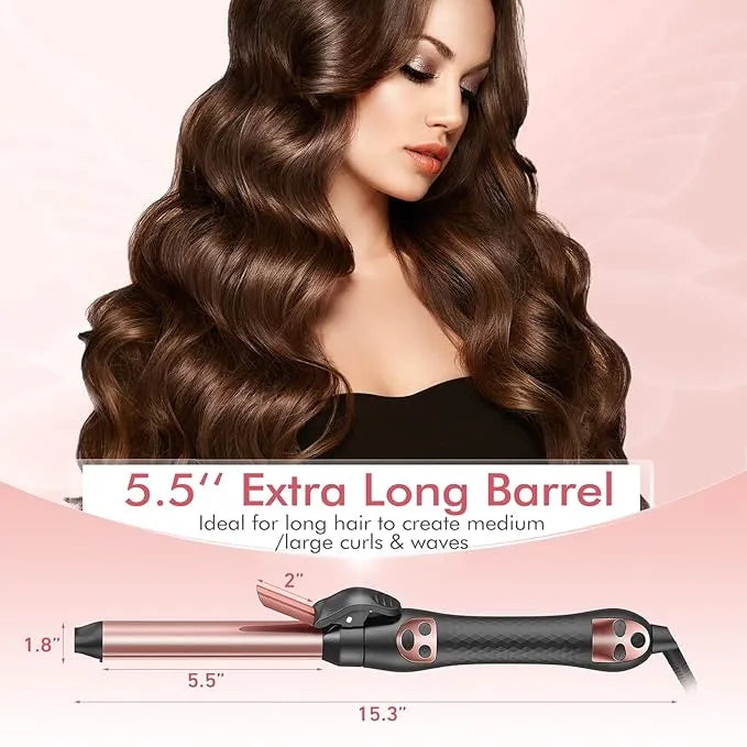 Titanium Hair Curler Machine | Professional Curling Tong with 8-Inch Barrel for Salon-Style Curls – CocoKart™