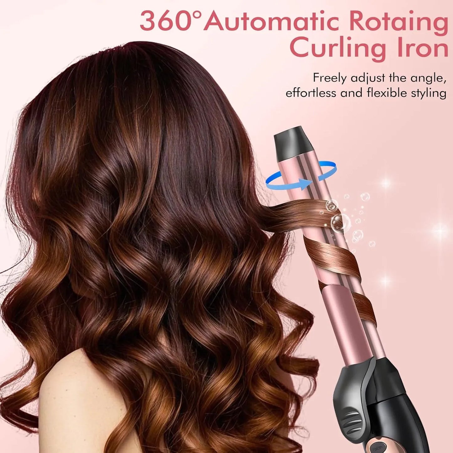 Titanium Hair Curler Machine | Professional Curling Tong with 8-Inch Barrel for Salon-Style Curls – CocoKart™