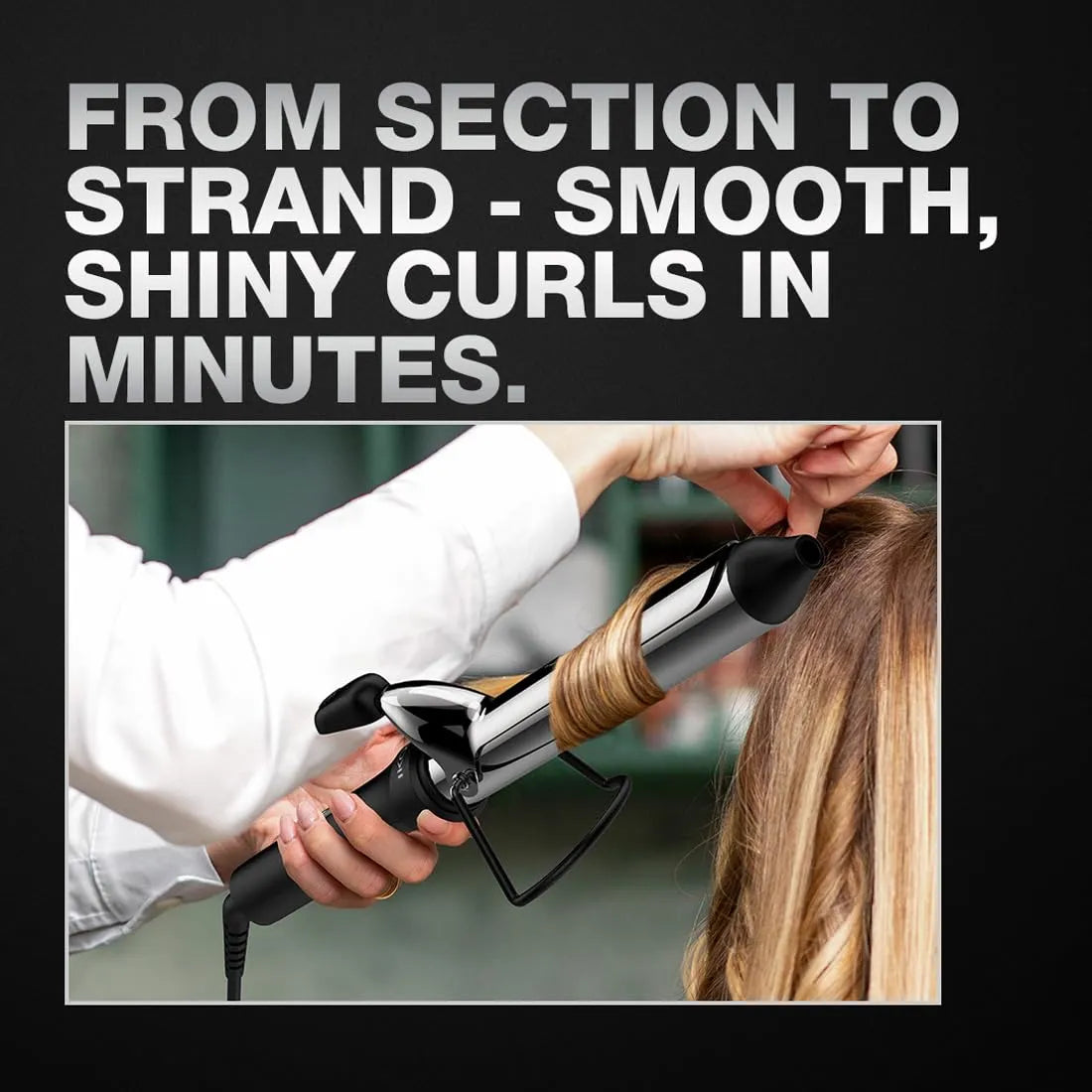 Titanium Hair Curler Machine | Professional Curling Tong with 8-Inch Barrel for Salon-Style Curls – CocoKart™