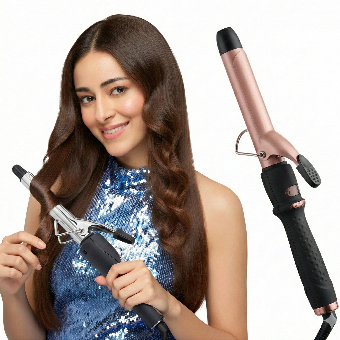 Titanium Hair Curler Machine | Professional Curling Tong with 8-Inch Barrel for Salon-Style Curls – CocoKart™