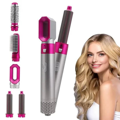 5-in-1 Hair Dryer Brush Set | Hot Air Styler with Detachable Heads for Drying, Straightening, Curling & Combing