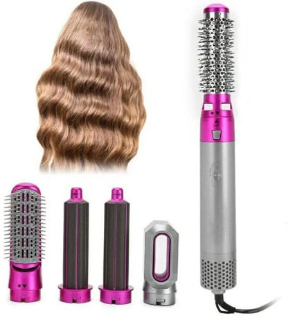 5-in-1 Hair Dryer Brush Set | Hot Air Styler with Detachable Heads for Drying, Straightening, Curling & Combing