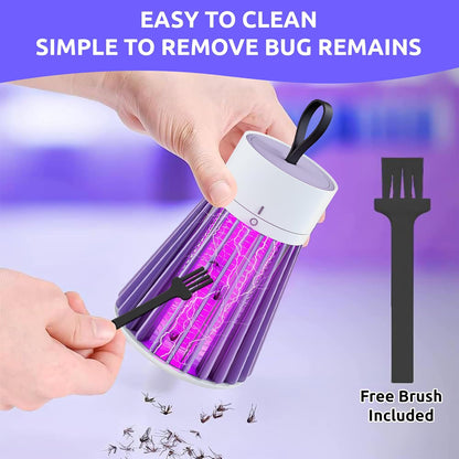 Insect trap with a brush for cleaning, showing ease of use and bug removal.