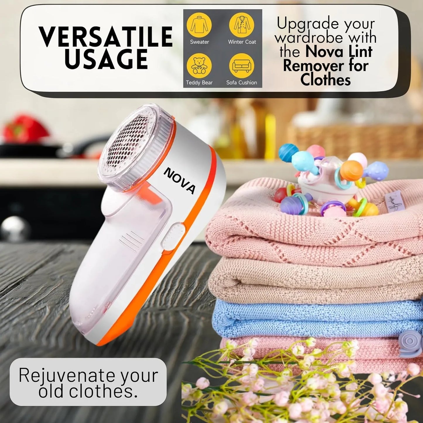 Electric Lint Remover for Clothes | Fabric Shaver & Dust Remover for Woolen Sweaters, Shirts, Jackets & Upholstery – CocoKart™