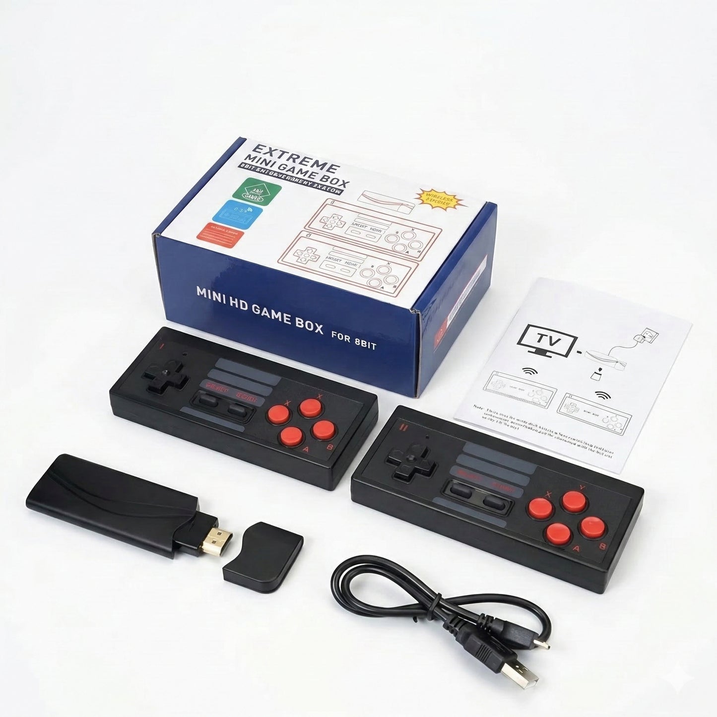 Retro TV Entertainment Console with 800+ Classic Games | 2 Player Wireless Controllers | Plug & Play Family Gaming for Kids & Adults — CocoKart™