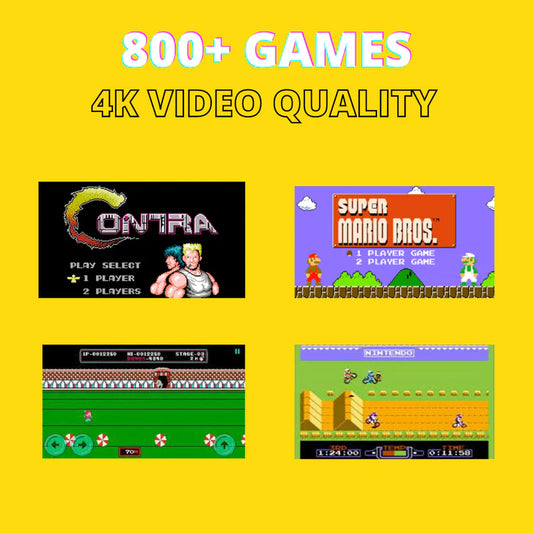 Retro TV Entertainment Console with 800+ Classic Games | 2 Player Wireless Controllers | Plug & Play Family Gaming for Kids & Adults — CocoKart™