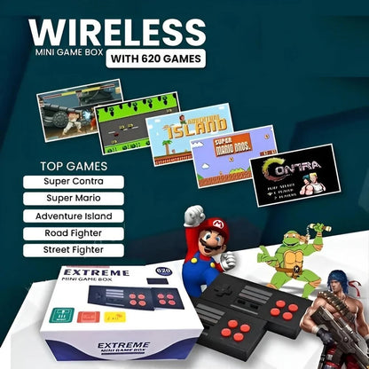 Retro TV Entertainment Console with 800+ Classic Games | 2 Player Wireless Controllers | Plug & Play Family Gaming for Kids & Adults — CocoKart™