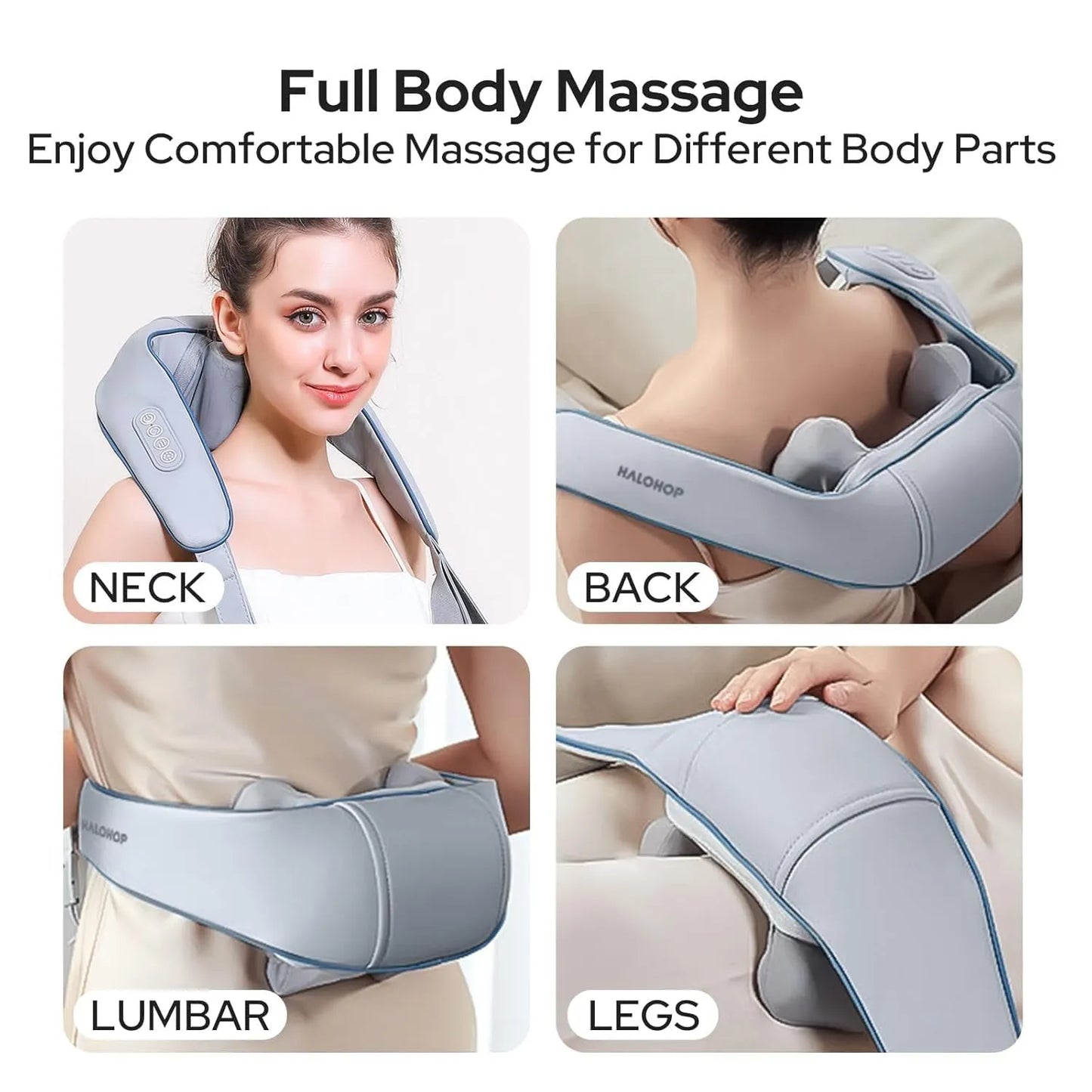 5D Neck & Back Massager with Heat | Rechargeable Deep Tissue Cervical & Body Pain Relief Machine – CocoKart™