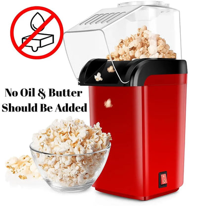 Oil-Free Popcorn Maker (1200W) | Electric Hot Air Popper Machine for Healthy Popcorn at Home – CocoKart™