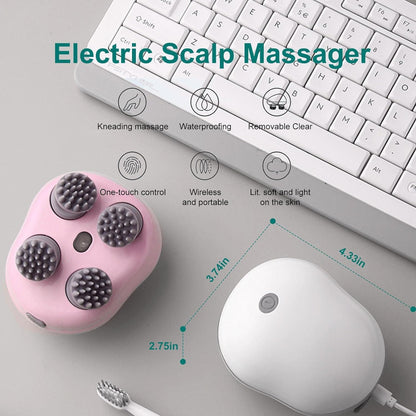Electric Scalp Massager | 3-Speed Head Massager for Hair Growth, Stress Relief & Relaxation – CocoKart™
