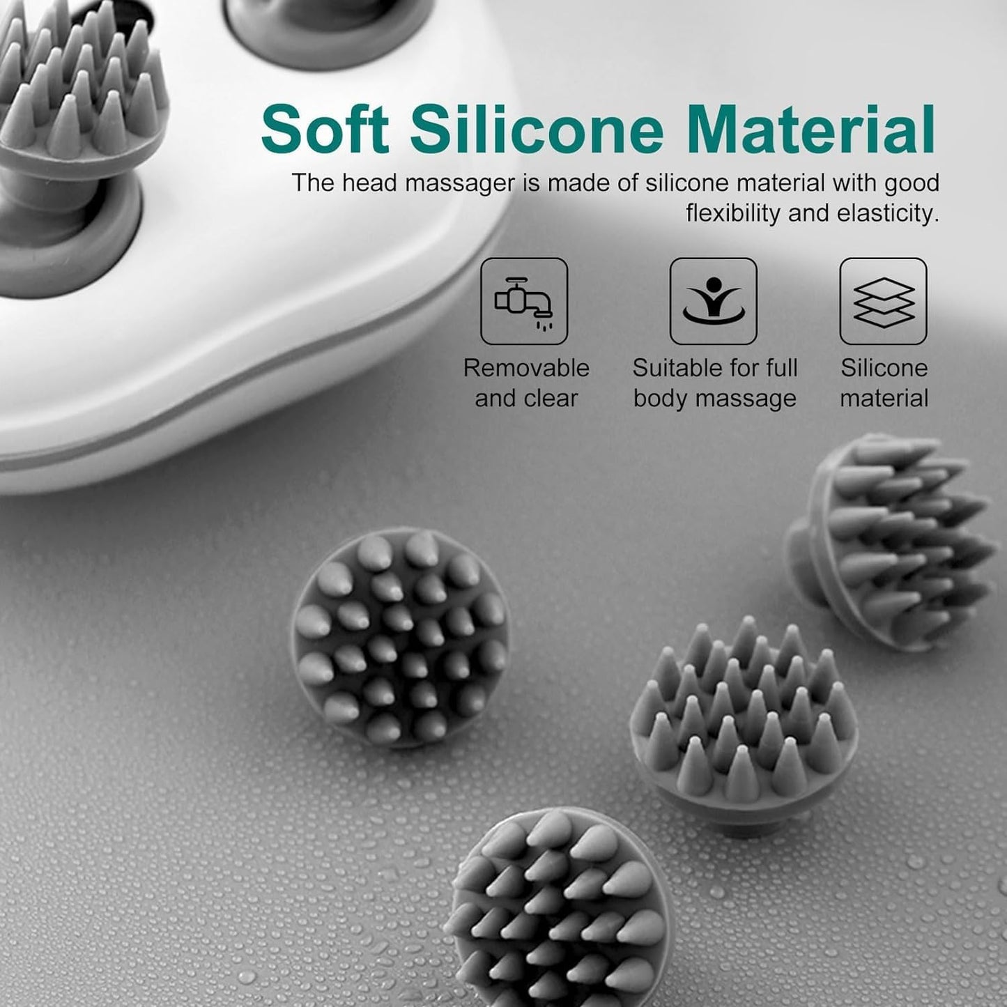 Electric Scalp Massager | 3-Speed Head Massager for Hair Growth, Stress Relief & Relaxation – CocoKart™