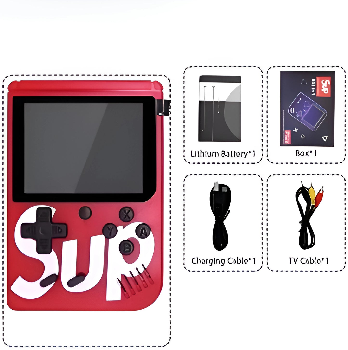 400-in-1 Retro Handheld Video Game Console | Rechargeable Pocket Game Box with TV Output for Kids – CocoKart™