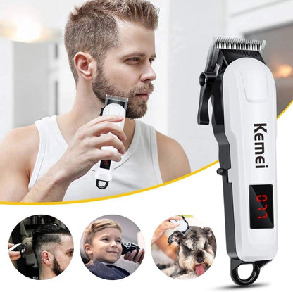 Rechargeable Hair Trimmer for Men | Waterproof Beard & Hair Clipper with USB Charging & 4 Combs – CocoKart™