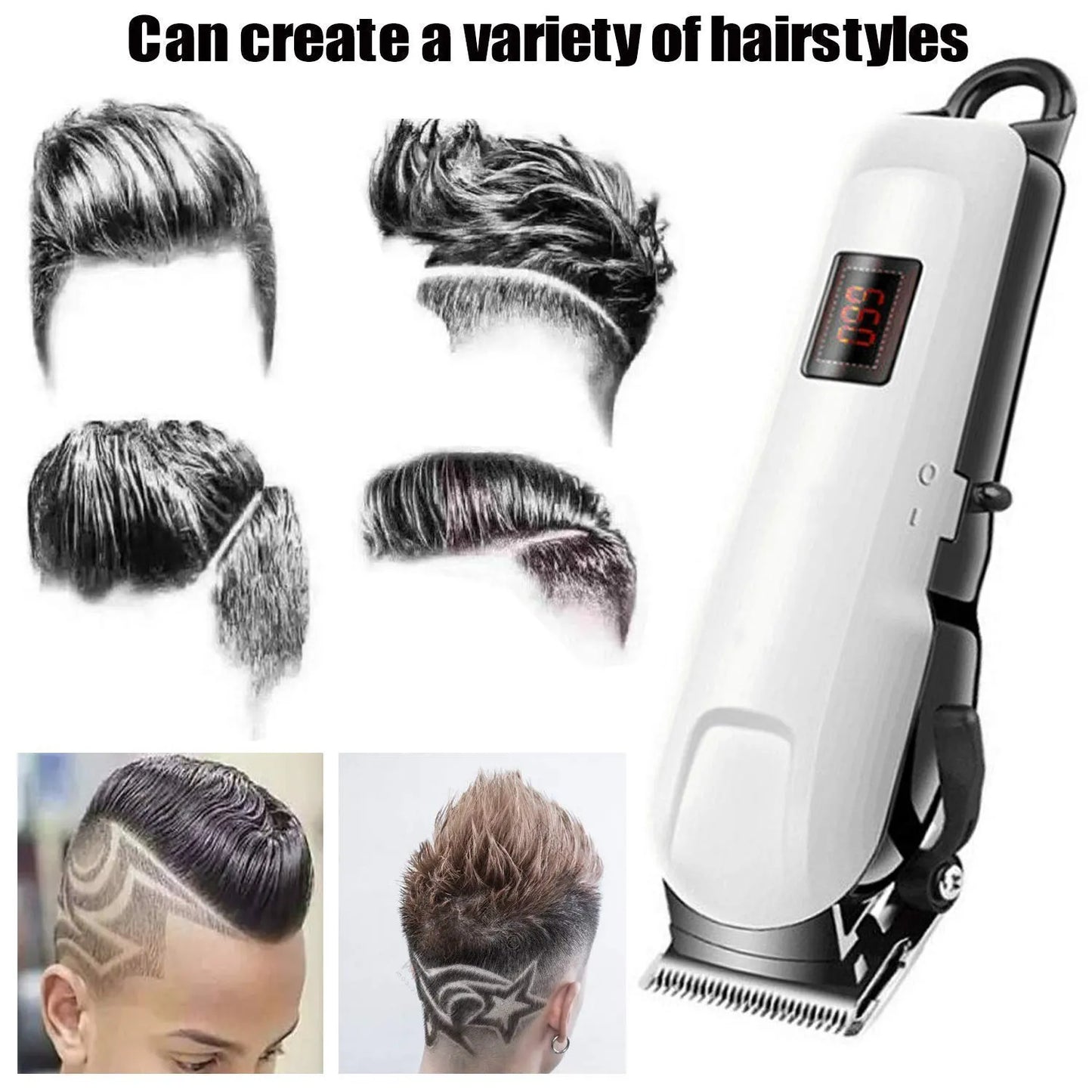 Rechargeable Hair Trimmer for Men | Waterproof Beard & Hair Clipper with USB Charging & 4 Combs – CocoKart™