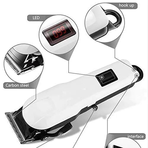 Rechargeable Hair Trimmer for Men | Waterproof Beard & Hair Clipper with USB Charging & 4 Combs – CocoKart™