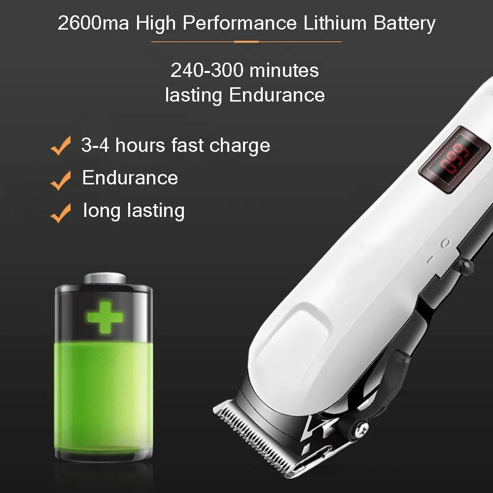 Rechargeable Hair Trimmer for Men | Waterproof Beard & Hair Clipper with USB Charging & 4 Combs – CocoKart™