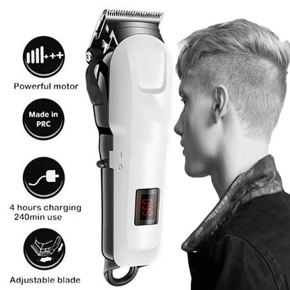 Rechargeable Hair Trimmer for Men | Waterproof Beard & Hair Clipper with USB Charging & 4 Combs – CocoKart™