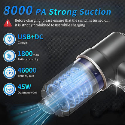 Portable Car Vacuum Cleaner | Cordless 3-in-1 Vacuum, Air Duster & Inflator with 12000Pa Power – CocoKart™