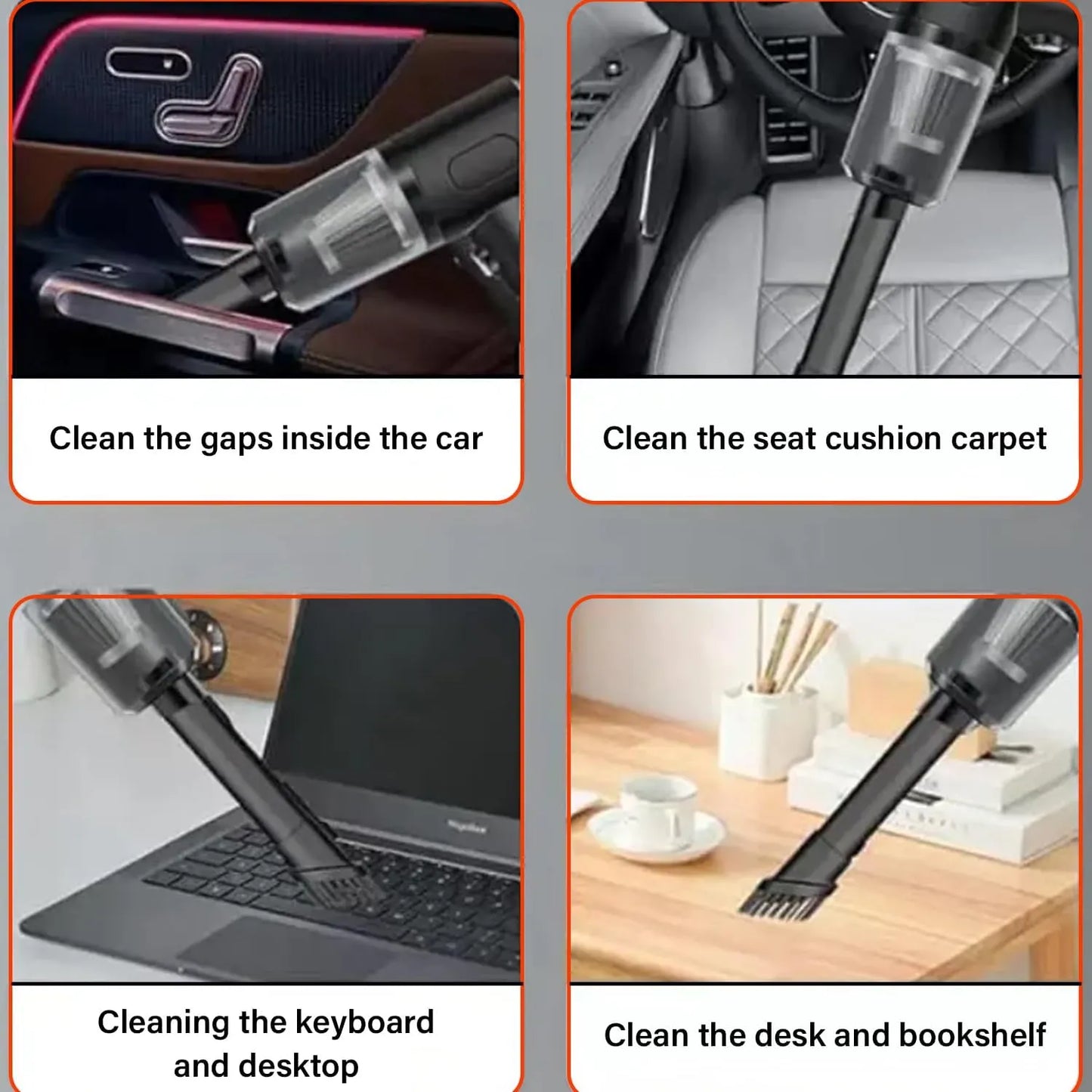 Portable Car Vacuum Cleaner | Cordless 3-in-1 Vacuum, Air Duster & Inflator with 12000Pa Power – CocoKart™