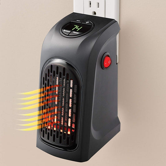 A1 Wall Mount Personal Mini Plug-In Heater with Timer & LED Display | 400W Instant Electric Wall Heater for Home, Office & Room Heating